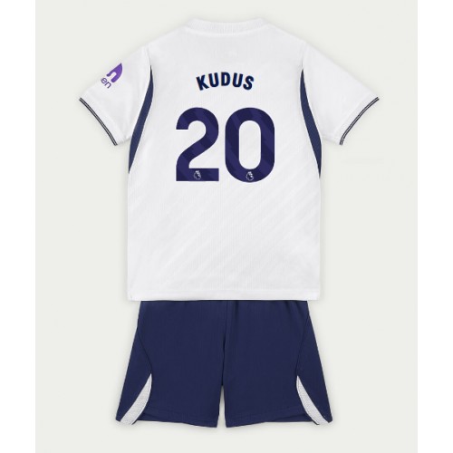 Stroje piłkarskie Tottenham Hotspur Mohammed Kudus #20 Koszulka Podstawowej dla dzieci 2026-27 Krótki Rękaw (+ szorty)